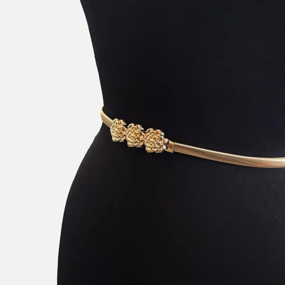 Rosette Stretch Metal Belt